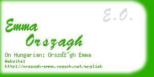 emma orszagh business card